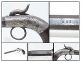 CIVIL WAR Era ALLEN & THURBER Antique RING TRIGGER Percussion PISTOL CIVIL WAR ERA American Double Action Single Shot Pistol - 1 of 16