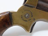 4-Shot 1860s Antique CHRISTIAN SHARPS .22 Caliber Rimfire PEPPERBOX Pistol With Unique Revolving Firing Pin! - 11 of 15