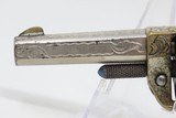 Engraved, Inscribed COLT NEW LINE .22 ETCHED Panel Revolver w DeGRESS GRIPS Single Action .22 7-Shot POCKET REVOLVER! - 5 of 17