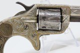 Engraved, Inscribed COLT NEW LINE .22 ETCHED Panel Revolver w DeGRESS GRIPS Single Action .22 7-Shot POCKET REVOLVER! - 16 of 17