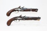 BRACE of 18th C. SILVER Mounted FLINTLOCK Pistols Matching from the 1700s “1st French Colonial Empire” - 3 of 25