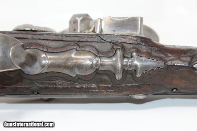 BRACE of 18th C. SILVER Mounted FLINTLOCK Pistols Matching from the 1700s “1st French Colonial Empire” - Image 20 of 25