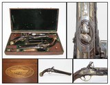 MAGNIFICENT Cased PAIR of ZUGNO Flintlock Pistols Made Circa 1720-1770 in Brescia! - 1 of 25