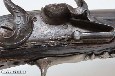 NEUSTATT BAVARIAN Antique Flintlock PISTOL Officer Gentleman .58 Cal SILVER Elegant Mid-to-Late 18th Century Sidearm! - Image 13 of 17