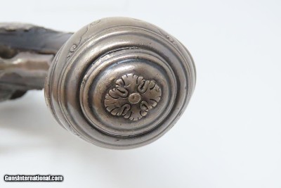 NEUSTATT BAVARIAN Antique Flintlock PISTOL Officer Gentleman .58 Cal SILVER Elegant Mid-to-Late 18th Century Sidearm! - Image 6 of 17