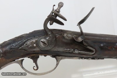 NEUSTATT BAVARIAN Antique Flintlock PISTOL Officer Gentleman .58 Cal SILVER Elegant Mid-to-Late 18th Century Sidearm! - Image 4 of 17
