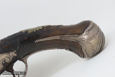NEUSTATT BAVARIAN Antique Flintlock PISTOL Officer Gentleman .58 Cal SILVER Elegant Mid-to-Late 18th Century Sidearm! - Image 15 of 17