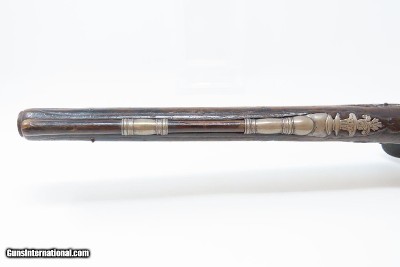 NEUSTATT BAVARIAN Antique Flintlock PISTOL Officer Gentleman .58 Cal SILVER Elegant Mid-to-Late 18th Century Sidearm! - Image 8 of 17
