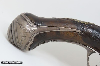 NEUSTATT BAVARIAN Antique Flintlock PISTOL Officer Gentleman .58 Cal SILVER Elegant Mid-to-Late 18th Century Sidearm! - Image 3 of 17
