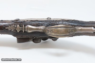 NEUSTATT BAVARIAN Antique Flintlock PISTOL Officer Gentleman .58 Cal SILVER Elegant Mid-to-Late 18th Century Sidearm! - Image 7 of 17