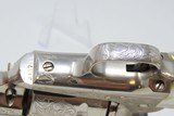 ENGRAVED 1st Gen COLT Single Action Army .45 COLT Revolver C&R 1922 SAA Gorgeous Engraved Peacemaker in Nickel! - 14 of 19