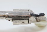 ENGRAVED 1st Gen COLT Single Action Army .45 COLT Revolver C&R 1922 SAA Gorgeous Engraved Peacemaker in Nickel! - 9 of 19