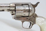 ENGRAVED 1st Gen COLT Single Action Army .45 COLT Revolver C&R 1922 SAA Gorgeous Engraved Peacemaker in Nickel! - 4 of 19