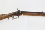 Antique BACK ACTION Half Stock PERCUSSION Long Rifle with H. GANO & Co Lock Kentucky Style Long Rifle Made Circa 1850! - 1 of 20