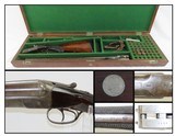 CASED Colt 1883 Double Barrel SHOTGUN 12 Gauge w 1883 Morgan SILVER DOLLAR Scarce ENGRAVED Shotgun Made in 1887 with Damascus Barrels! - 1 of 24