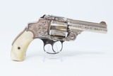 ENGRAVED Antique SMITH & WESSON .38 S&W Safety Hammerless Revolver Lemon Squeezer With Personalized, Initialed Case “T.H.H.” - 19 of 21