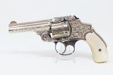 ENGRAVED Antique SMITH & WESSON .38 S&W Safety Hammerless Revolver Lemon Squeezer With Personalized, Initialed Case “T.H.H.” - 13 of 21