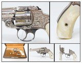 ENGRAVED Antique SMITH & WESSON .38 S&W Safety Hammerless Revolver Lemon Squeezer With Personalized, Initialed Case “T.H.H.”