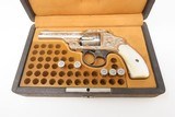 ENGRAVED Antique SMITH & WESSON .38 S&W Safety Hammerless Revolver Lemon Squeezer With Personalized, Initialed Case “T.H.H.” - 10 of 21