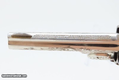 ENGRAVED Antique SMITH & WESSON .38 S&W Safety Hammerless Revolver Lemon Squeezer With Personalized, Initialed Case “T.H.H.” - Image 4 of 21