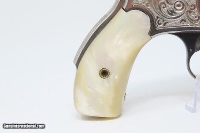 ENGRAVED Antique SMITH & WESSON .38 S&W Safety Hammerless Revolver Lemon Squeezer With Personalized, Initialed Case “T.H.H.” - Image 9 of 21