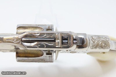 ENGRAVED Antique SMITH & WESSON .38 S&W Safety Hammerless Revolver Lemon Squeezer With Personalized, Initialed Case “T.H.H.” - Image 3 of 21