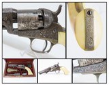 CASED & INSCRIBED Factory Engraved GUSTAVE YOUNG COLT M1849 POCKET Revolver Presented from the Company to its Sergeant Wilbur Henry - 1 of 25