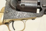 GUSTAVE YOUNG Engraved COLT 1849 POCKET Revolver Made 1853, Engraved with IVORY & Leather Holster! - 21 of 24