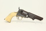 GUSTAVE YOUNG Engraved COLT 1849 POCKET Revolver Made 1853, Engraved with IVORY & Leather Holster! - 17 of 24