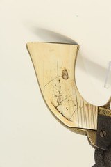 GUSTAVE YOUNG Engraved COLT 1849 POCKET Revolver Made 1853, Engraved with IVORY & Leather Holster! - 5 of 24