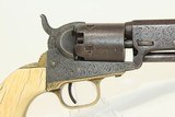 GUSTAVE YOUNG Engraved COLT 1849 POCKET Revolver Made 1853, Engraved with IVORY & Leather Holster! - 19 of 24