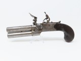 BRACE of Engraved DOUBLE BARREL Antique FLINTLOCK TAP Action Pistols 18th Century Pair of Folding Trigger Pistols with Barrel Selector - 3 of 25