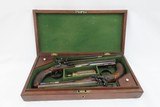 CASED PAIR Flintlock Pistols by THOMAS CLARK EXETER CHANGE LONDON DUELING Lovely Early 19-Century Matched Set! - 23 of 25