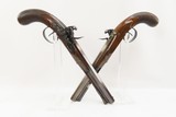 CASED PAIR Flintlock Pistols by THOMAS CLARK EXETER CHANGE LONDON DUELING Lovely Early 19-Century Matched Set! - 4 of 25