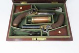 CASED PAIR of Engraved Antique JOHN VENABLE Percussion POCKET/BOOT Pistols Oxford, England Manufactured Circa 1850! - 3 of 25