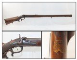 GERMANIC Antique JAEGER Hunter’s Rifle w CARVED Stock & WOODEN Patchbox .54 German/Swiss Alps Hunting Rifle from the 1800s! - 1 of 22