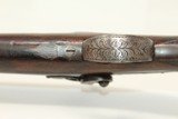 Engraved MANTON Antique BACK-ACTION Perc. Pistol Gold and German Silver Banded Mid-19th Century English Pistol - 12 of 17