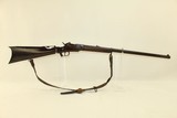 1860s Antique ETHAN ALLEN Frontier Handy Rifle With Period Tang Aperture Sight & Leather Sling! - 18 of 22