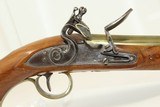BRACE of WHEELER FLINTLOCK Belt Pistols Antique British Brass Barreled .60 Caliber Pistols - 6 of 25