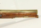 BRACE of WHEELER FLINTLOCK Belt Pistols Antique British Brass Barreled .60 Caliber Pistols - 7 of 25