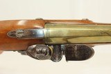 BRACE of WHEELER FLINTLOCK Belt Pistols Antique British Brass Barreled .60 Caliber Pistols - 10 of 25