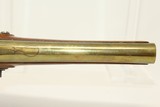 BRACE of WHEELER FLINTLOCK Belt Pistols Antique British Brass Barreled .60 Caliber Pistols - 9 of 25