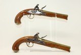 BRACE of WHEELER FLINTLOCK Belt Pistols Antique British Brass Barreled .60 Caliber Pistols - 3 of 25