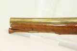 BRACE of WHEELER FLINTLOCK Belt Pistols Antique British Brass Barreled .60 Caliber Pistols - 21 of 25