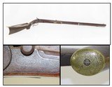 Unique 1890 COCHRAN & RAISON Pistol Grip AMERICAN Percussion Long Rifle
Double Set Triggers & Canine Engraving! - 1 of 20