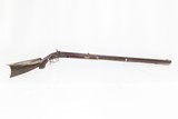 Unique 1890 COCHRAN & RAISON Pistol Grip AMERICAN Percussion Long Rifle
Double Set Triggers & Canine Engraving! - 3 of 20