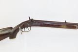 Unique 1890 COCHRAN & RAISON Pistol Grip AMERICAN Percussion Long Rifle
Double Set Triggers & Canine Engraving! - 2 of 20