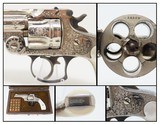 COASTAL Panel Scene ENGRAVED Antique SMITH & WESSON .38 S&W Revolver 1880s With Leather Bound PERIOD CASE & PEARL GRIPS! - 1 of 23