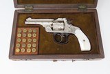 COASTAL Panel Scene ENGRAVED Antique SMITH & WESSON .38 S&W Revolver 1880s With Leather Bound PERIOD CASE & PEARL GRIPS! - 3 of 23
