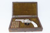 COASTAL Panel Scene ENGRAVED Antique SMITH & WESSON .38 S&W Revolver 1880s With Leather Bound PERIOD CASE & PEARL GRIPS! - 15 of 23